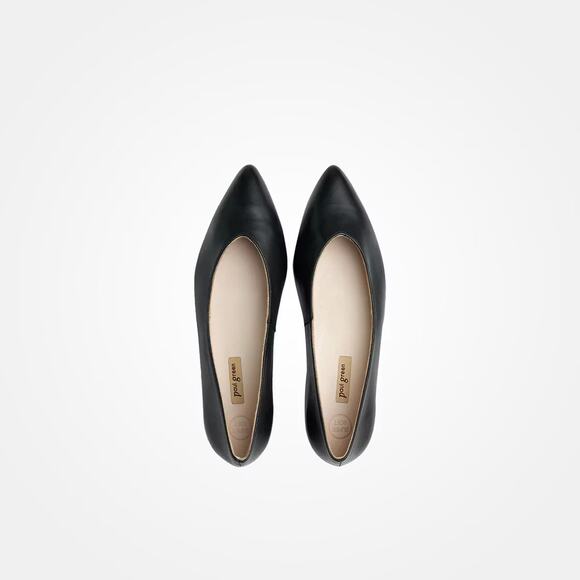 Paul Green Black Leather Ballet Flats Women’s UK 6.5 / US 9 Slip-On Pointed toe - Picture 3 of 9